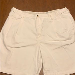 White golf shorts